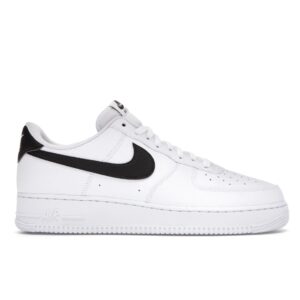 NIKE AIR FORCE 1 LOW 07 WHITE BLACK PEBBLED LEATHER