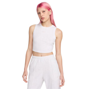 Nike Sportswear Chill Knit Womens Cropped Ribbed Tank Top Pink